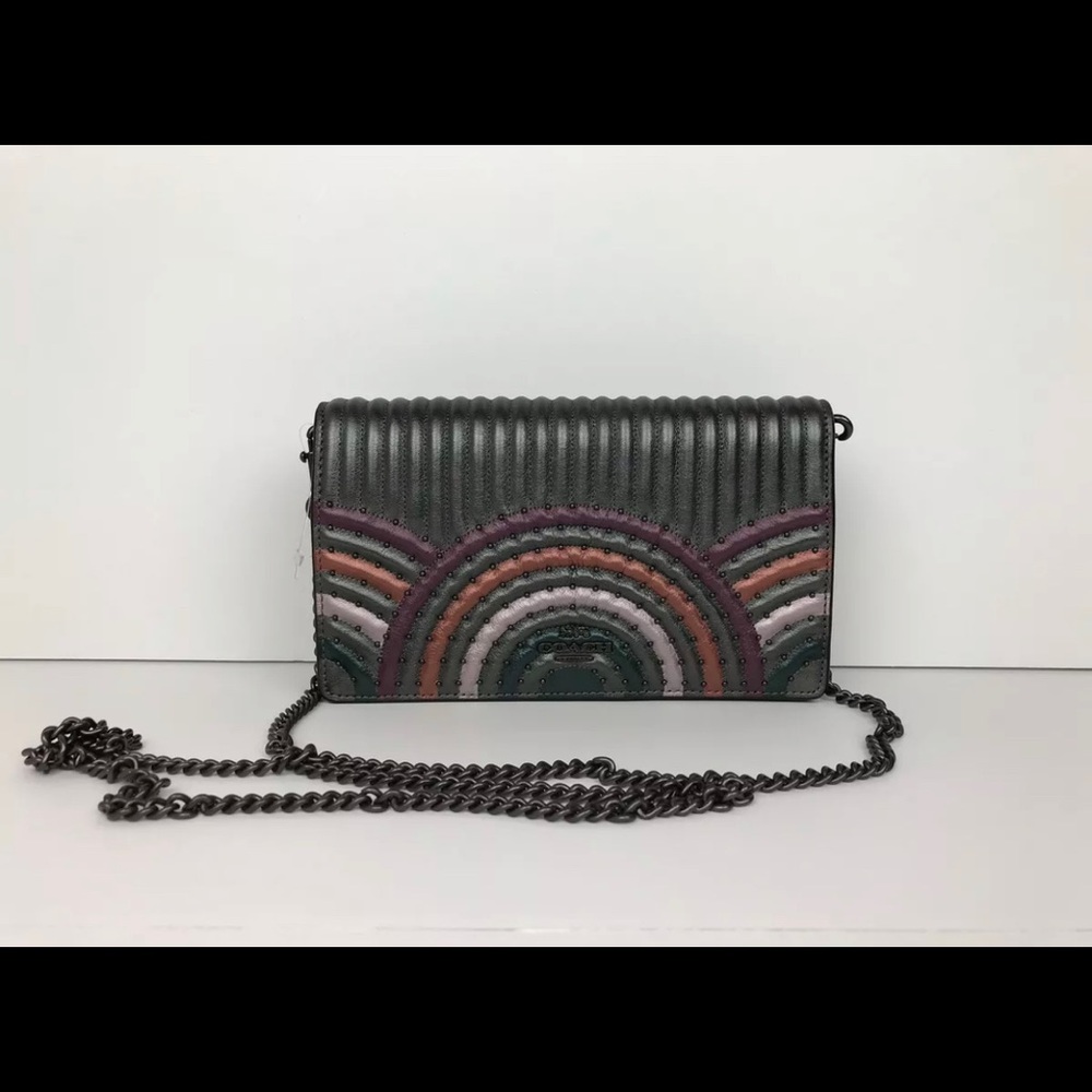 Coach Callie Foldover Chain Clutch Crossbody